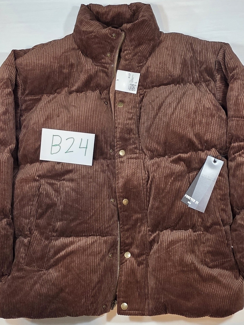 Forever 21 Brown Corduroy Puffer Jacket